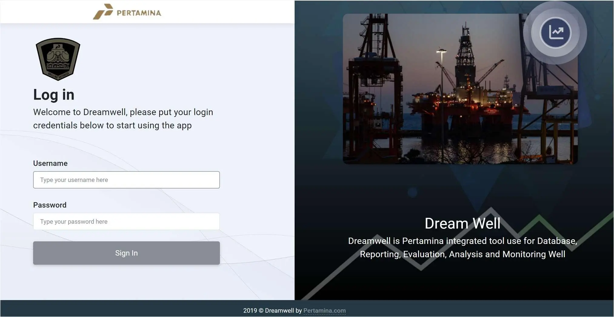 Dreamwell — tampilan utama
